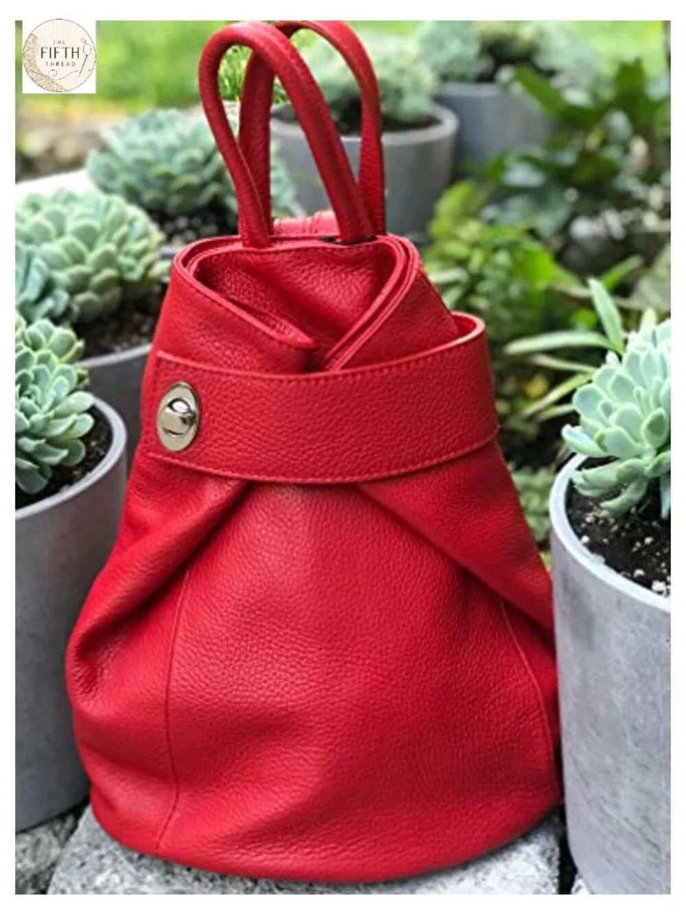 Convertible Italian Leather Backpack Purse Tote 3-in-1